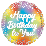An 18 inch Birthday Glitz Foil Balloon, manufactured by Anagram.