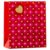 A Gold Hearts Medium Gift Bag