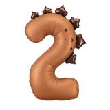 A 36 inch Dinosaur Number 2 Foil Balloon, manufactured by Partydeco. A 36 inch Dinosaur Number 2 Foil Balloon, manufactured by Partydeco.