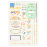 A Yuru Log Travel & Hotel Sticker Set, manufactured by Midori. A Yuru Log Travel & Hotel Sticker Set, manufactured by Midori.