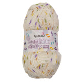 A ball of Stylecraft Bambino Dotty Chuckle Acrylic Yarn.