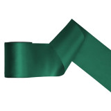 A spool of Bottle Green Satin Ribbon, measuring approx. 100mm x 25m. A spool of Bottle Green Satin Ribbon, measuring approx. 100mm x 25m.