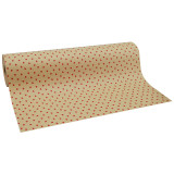 A 100m roll of red hearts kraft paper.