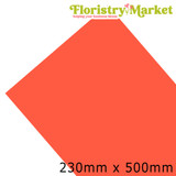 A Sheet of Coral Hot Flex Clothing Vinyl, measuring approx. 203mm x 500mm