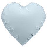 A 14 inch Matte Misty Blue Heart Foil Balloon, manufactured by Partydeco. A 14 inch Matte Misty Blue Heart Foil Balloon, manufactured by Partydeco.