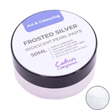 A 50ml pot of Frosted Silver Iridescent Pearl Paste. A 50ml pot of Frosted Silver Iridescent Pearl Paste.
