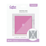 A Square Nesting Metal Die Set, with 30 pieces included. A Square Nesting Metal Die Set, with 30 pieces included.