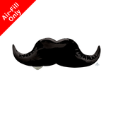 A 13 inch Black Mustache Mini Shape Foil Balloon, manufactured by Anagram. A 13 inch Black Mustache Mini Shape Foil Balloon, manufactured by Anagram.