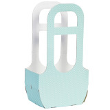 A Mint Polka Dot Extra Large Plant Carrier, measuring approx. 35cm x 49cm.