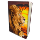 A Lions of the Savannah Crystal Art Notebook Kit.