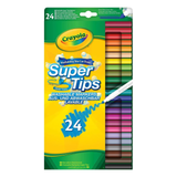 A pack of Super Tips Washable Markers, manufactured by Crayola.