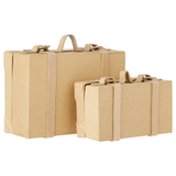 A set of 2 Vintage Suitcase Kraft Mache Boxes.
