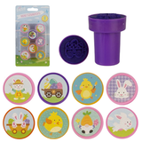 A set of 8 mini Easter stamps.