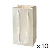 A pack of 10 Cream Large Porto Bags, manufactured by Oasis.