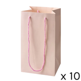 A pack of 10 Pale Pink Large Porto Bags, manufactured by Oasis.