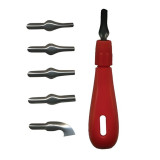 A Pack of Lino Cutters with Handle.