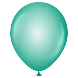A pack of 50 12" Crystal Turquoise Latex Balloons, manufactured by Kalisan.