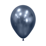 A pack of 50 5" Reflex Galaxy Blue Latex Balloons, manufactured by Sempertex.