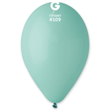 A bag of 50 13" Marshmallow Tiffany Latex Balloons, manufactured by Gemar.