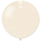 A 31" Marshmallow Linen Latex Balloon, manufactured by Gemar.