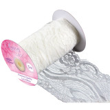 A Spool of Ivory Wide Lace Flower Pattern No. 359 Ribbon, measuring approx. 95mm x 5m.