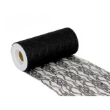 A Roll of Black Lace Netting, measuring approx. 15cm x 10m.