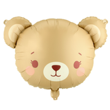 A 22 inch Teddy Bear Head Foil Balloon, manufactured by PartyDeco.