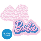 A 36 inch Barbie Style Logo Foil Balloon, manufactured by Unique.