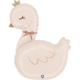 A 30 inch Boho Swan Foil Balloon, manufactured by Grabo.
