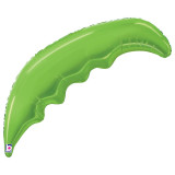 A 33 inch Key Lime Green Palm Frond Foil Balloon, manufactured by Grabo.