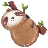 A 28 inch Cute Sloth Foil Balloon, manufactured by Grabo.