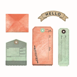 A Framelits Tag It by 49 & Market Clear Stamp & Die Set, manufactured by Sizzix.