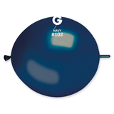 A pack of 50 13" Standard Navy G-Link Latex Balloons, manufactured by Gemar.