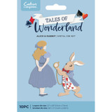 A Wonderland Alice & Rabbit Metal Die Set, manufactured by Crafter’s Companion.