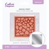 An Animal Print Create-a-Card Metal Die Set, manufactured by Crafter’s Companion.