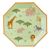 A pack of 6 Safari Paper Plates, manufactured by Partydeco.