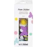 A pack of Butterflies & Flowers Foam Stickers, containing 120 stickers.