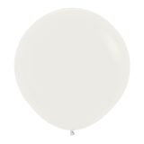 A pack of 3 24-inch Fashion Almond White Latex Balloons, manufactured by Sempertex