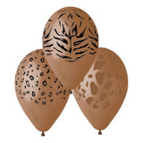 13 inch Animal Print Mocha Gemar Latex Balloons (25)
