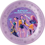 A pack of 4 K-Pop Demon Hunters Reusable Party Plates.