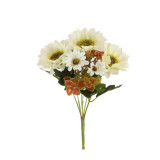 An Ivory Mixed Daisy & Sunflower Bunch.
