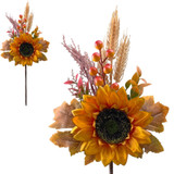 A 45cm Autumn Sunflower Pick.