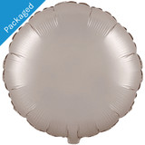 An 18 inch Matte Starlight Gold Round Foil Balloon.