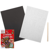An elf themed holographic scratch art kit.