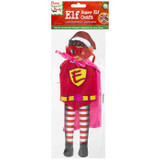 A pink superhero cape outfit for elves.