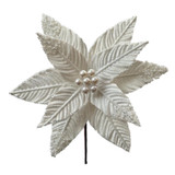 A 26cm Cream Pearl Frost Flower Pick.