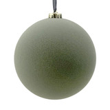 A 15cm eucalyptus large flocked bauble.