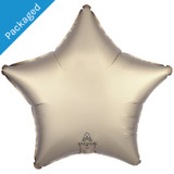An 18" Prosecco Satin Luxe Star Foil Balloon, manufactured by Anagram.