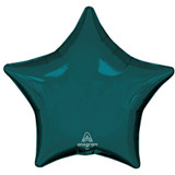 An 18" Aquamarine Star Foil Balloon, manufactured by Anagram.