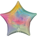 An 18" Pastel Stardust Ombre Star Foil Balloon, manufactured by Anagram.